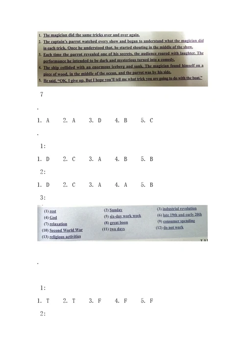 新视野大学英语视听说教程第二版第四册复习资料