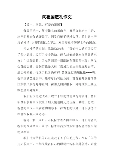 向祖国敬礼作文.docx