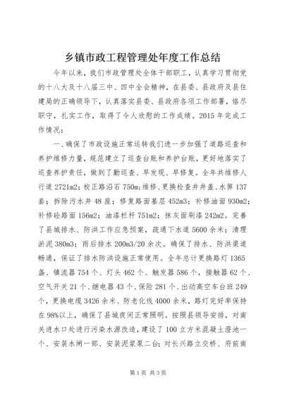 乡镇市政工程管理处年度工作总结.docx