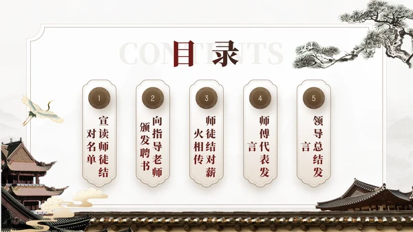 孔子儒家文化，师徒结对仪式通用PPT模板
