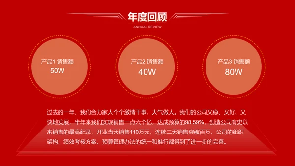 红色公司年会活动策划PPT模板