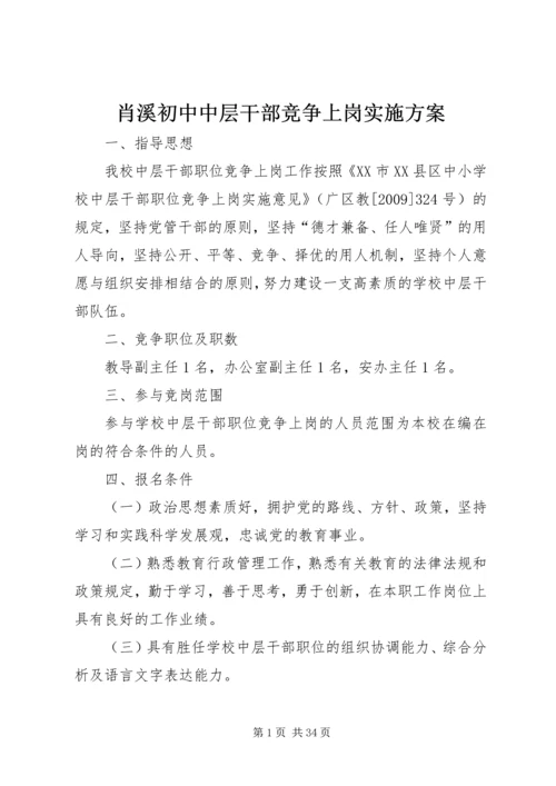 肖溪初中中层干部竞争上岗实施方案.docx