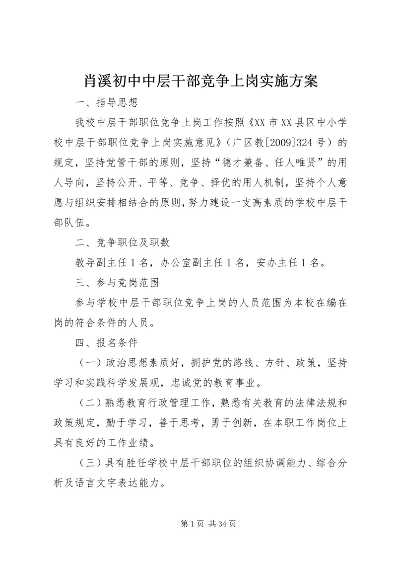 肖溪初中中层干部竞争上岗实施方案.docx