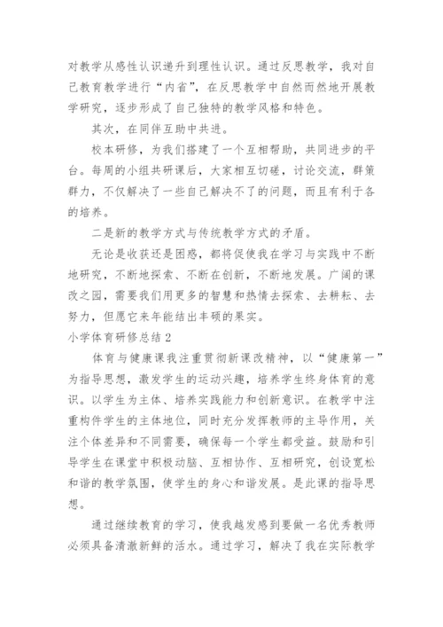 小学体育研修总结.docx