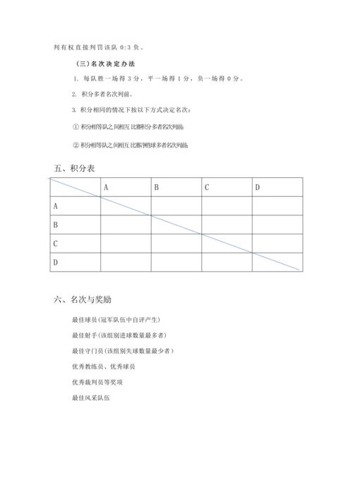 人教四年级体育与健康第18课足球5V5比赛规程 大单元课时教案