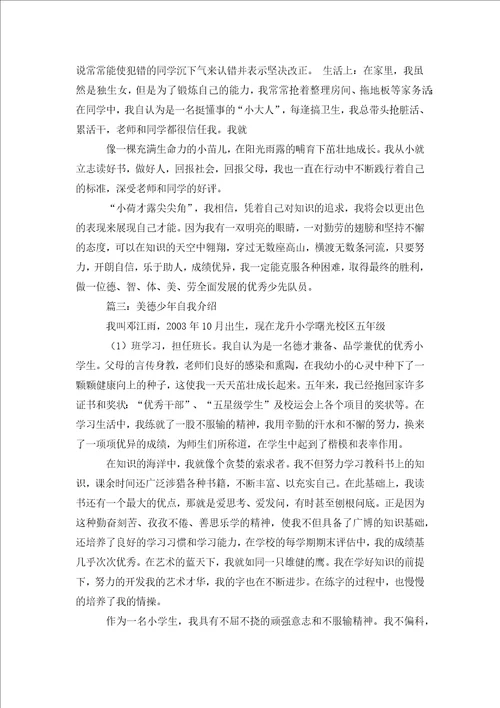 关于少代会自我介绍关于少代会自我介绍推荐