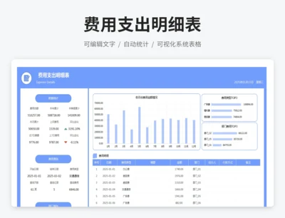 费用支出明细表