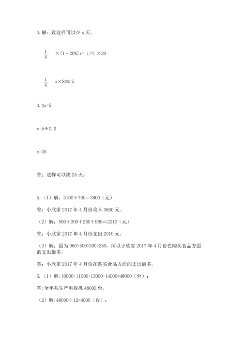 六年级小升初数学解决问题50道（典优）.docx