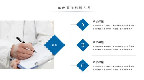 蓝色医学报告医院宣传医疗动态PPT模板