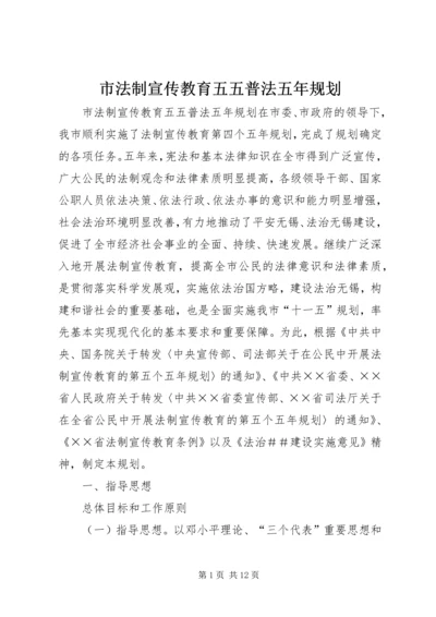 市法制宣传教育五五普法五年规划 (2).docx