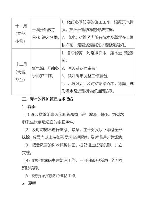 绿化养护项目年度工作计划(共11页)