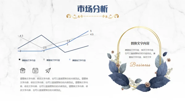复古欧式公司项目汇报通用PPT模板