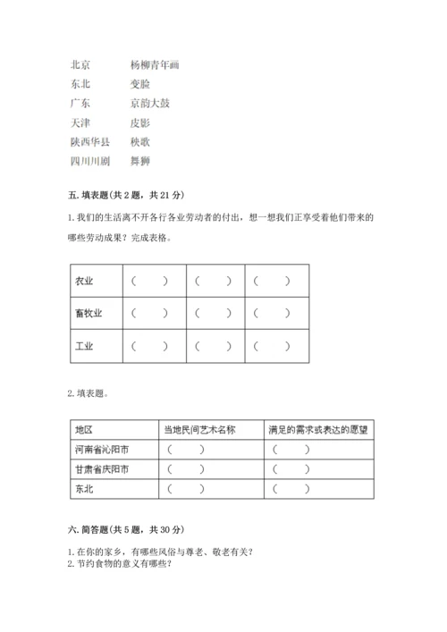 2023部编版四年级下册道德与法治期末测试卷含完整答案（全优）.docx