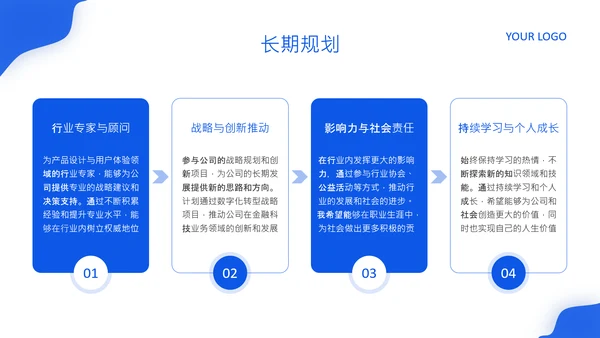 蓝色简约风个人简历PPT