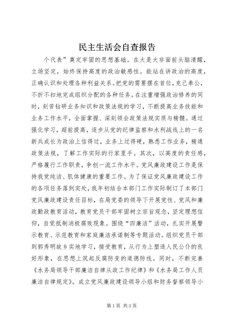 民主生活会自查报告 (10).docx