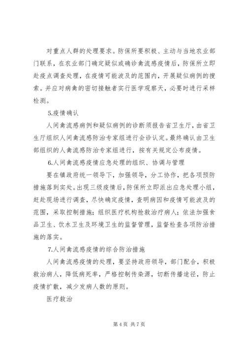 镇突发人禽流感应急处理预案.docx