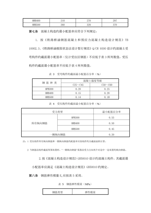 铁路工程混凝土结构高强钢筋设计规定.docx