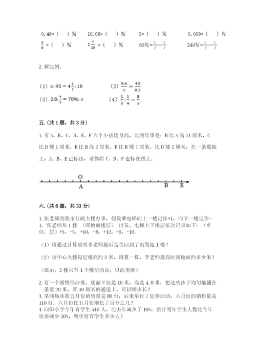 苏教版数学小升初模拟试卷精品【典优】.docx