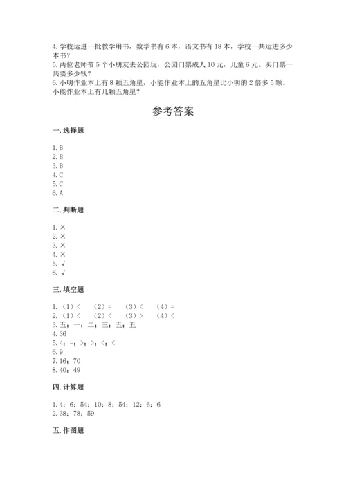 人教版二年级上册数学期末测试卷（名师推荐）word版.docx