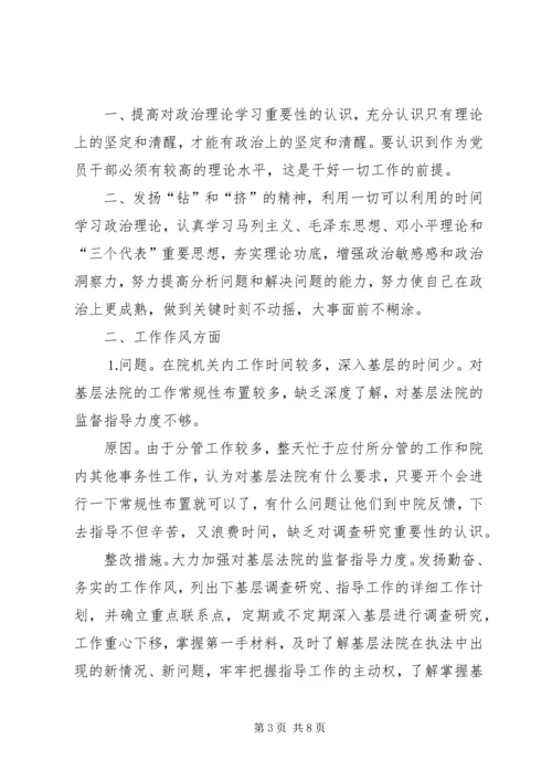 法院党组副书记党性分析材料.docx