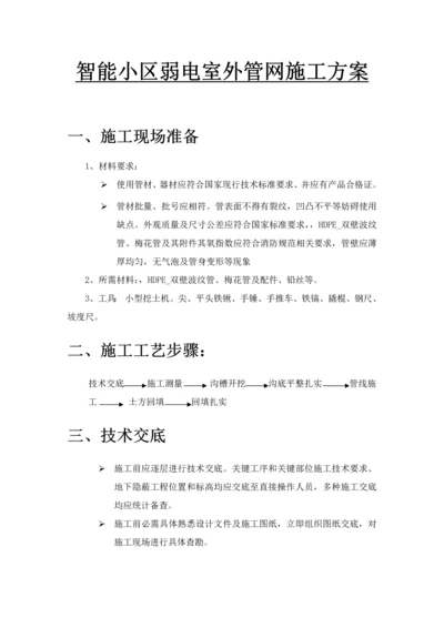 智能小区弱电室外管网综合标准施工专业方案.docx