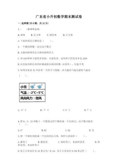 广东省小升初数学期末测试卷及1套参考答案.docx