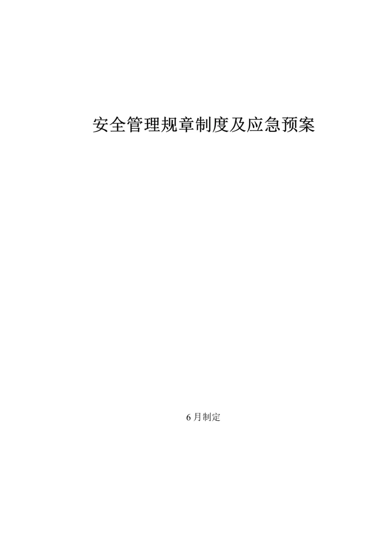 安全管理全新规章新版制度及应急全新预案.docx