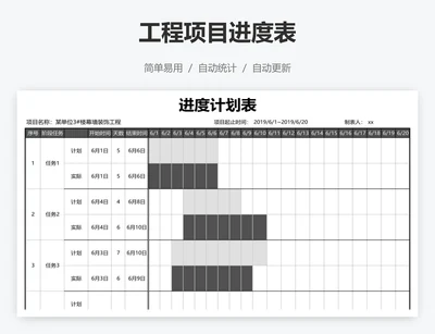 工程项目进度表