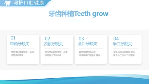 蓝色简约牙科宣传介绍工作总结汇报动态PPT