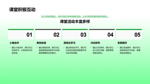 三年级生活适应报告PPT模板