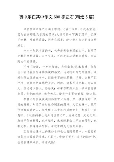 初中乐在其中作文600字左右(精选5篇).docx