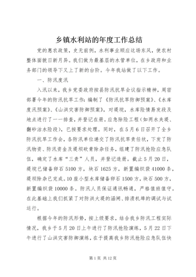 乡镇水利站的年度工作总结.docx