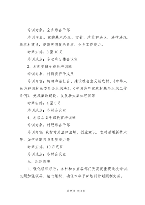 乡镇干部培训工作计划.docx
