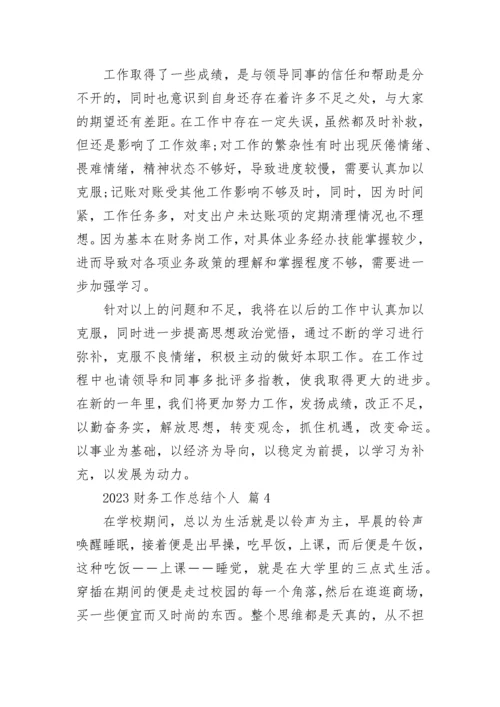 2023财务工作总结个人.docx