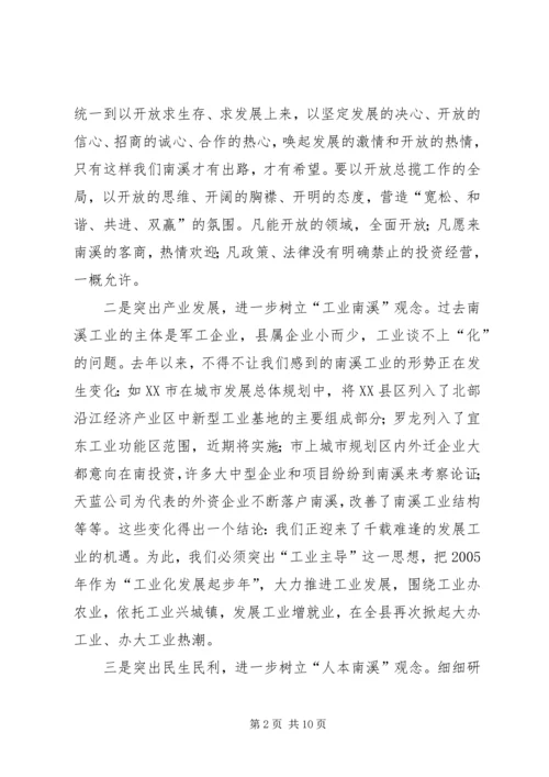 在全县工业、招商、安全、环保工作会上的讲话.docx