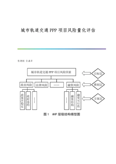 城市轨道交通PPP项目风险量化评估.docx