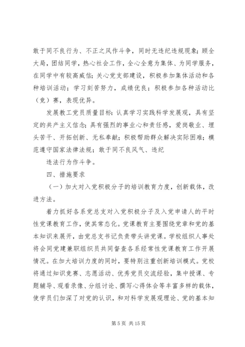 党员发展培训计划.docx