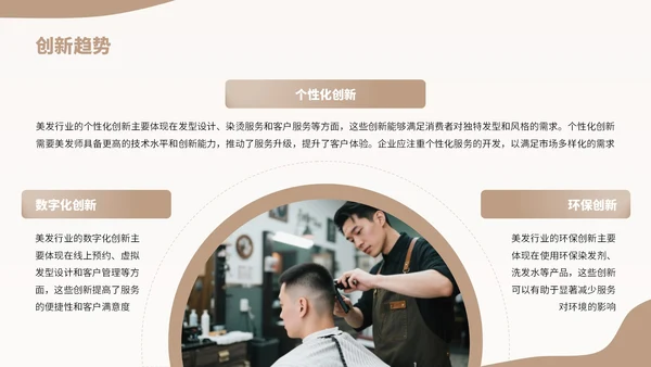 棕色扁平风美发行业发展分析报告