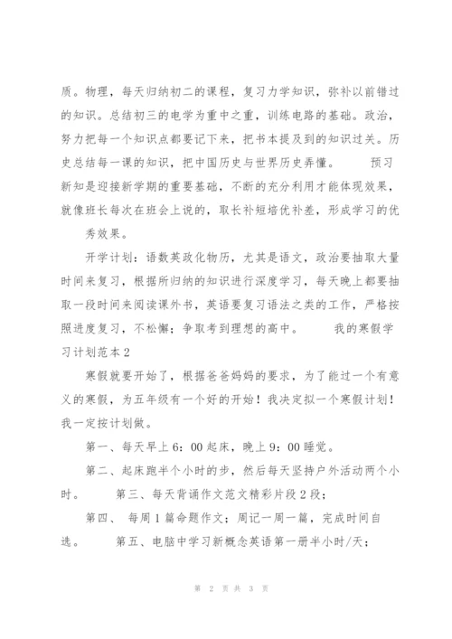 我的寒假学习计划范本4篇.docx