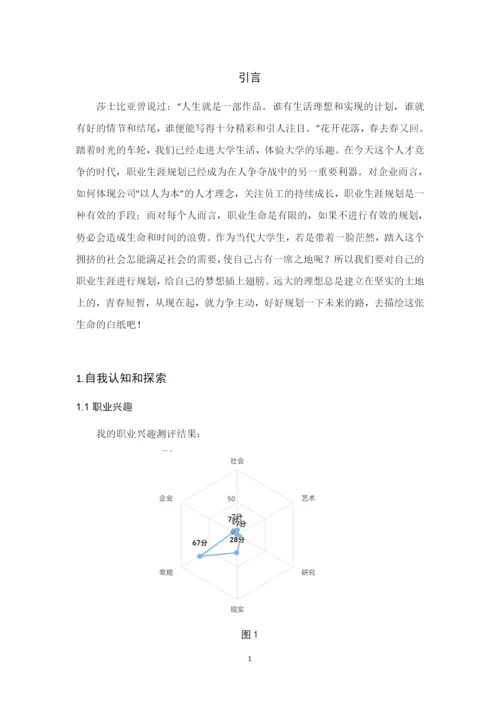 13页3900字会计专业职业生涯规划.docx