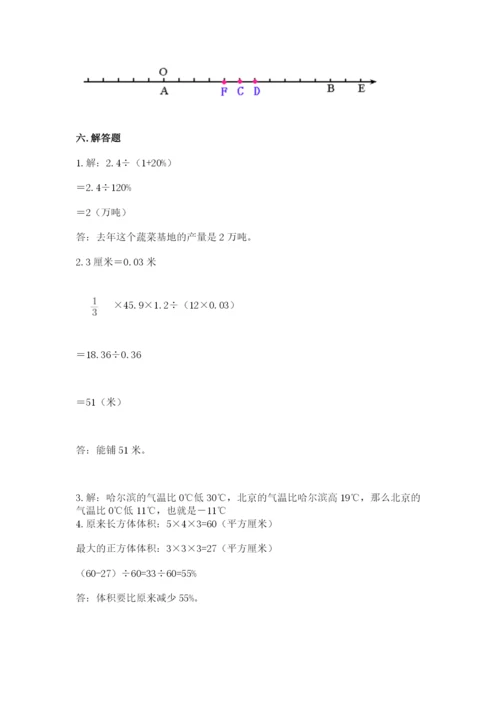 六年级下册数学期末测试卷（黄金题型）word版.docx