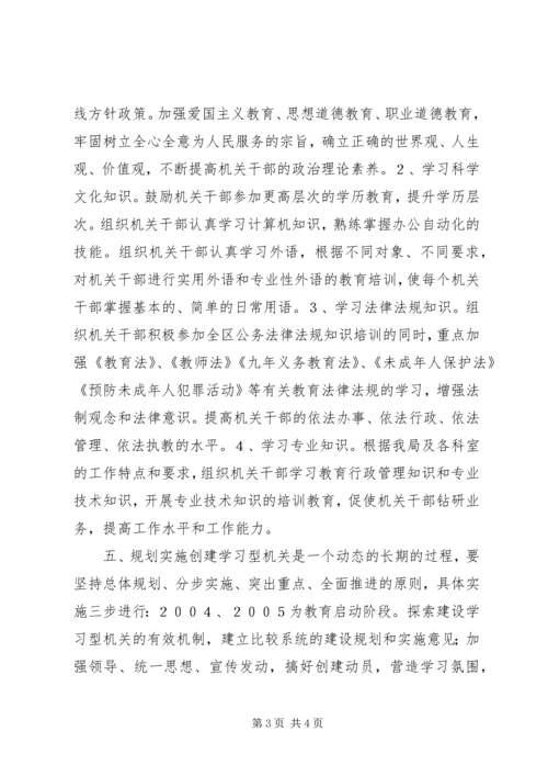 关于创建学习型机关的实施意见 (8).docx