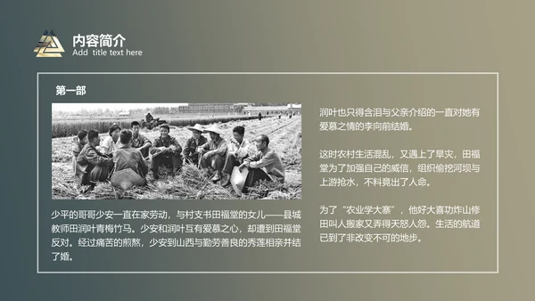 《平凡的世界》读书分享通用PPT模板