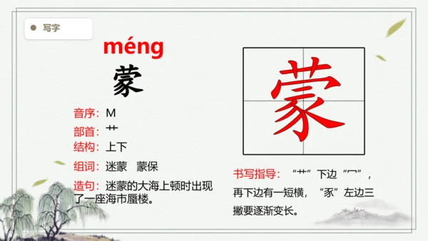 【2024秋季学期教材】23.父亲、树林和鸟  生字识记课件