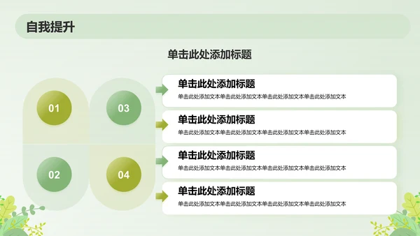 绿色小清新保研夏令营面试自我介绍PPT模板