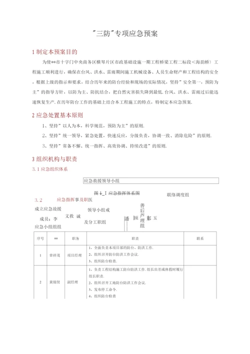 “三防”专项应急处理预案.docx