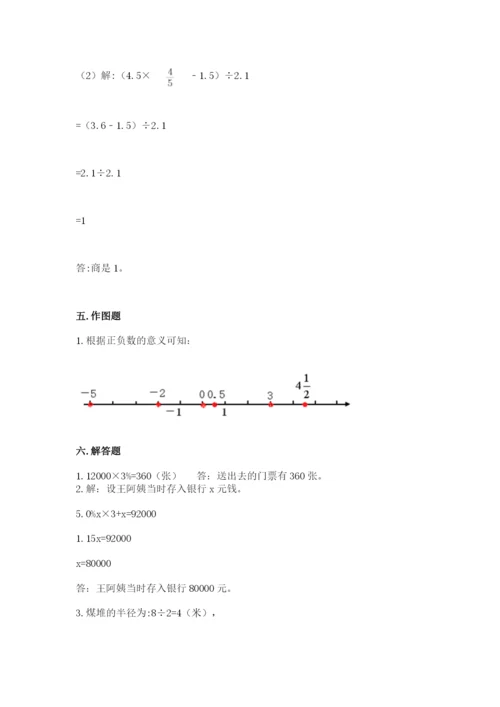 人教版六年级下册数学期末测试卷必考题.docx