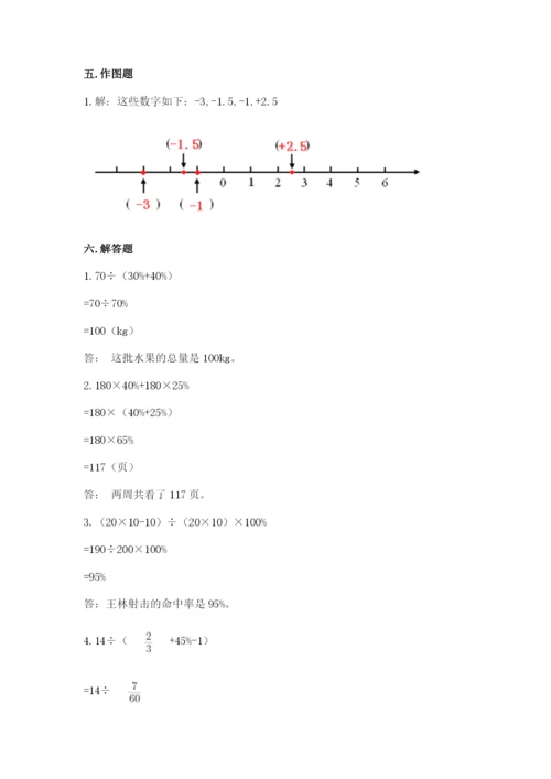 开鲁县六年级下册数学期末测试卷（基础题）.docx