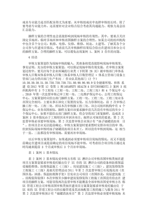 管理体系审核方案策划探讨解析
