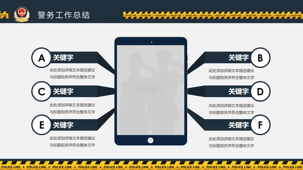 庄严大气公安警察工作总结案件汇报PPT模板
